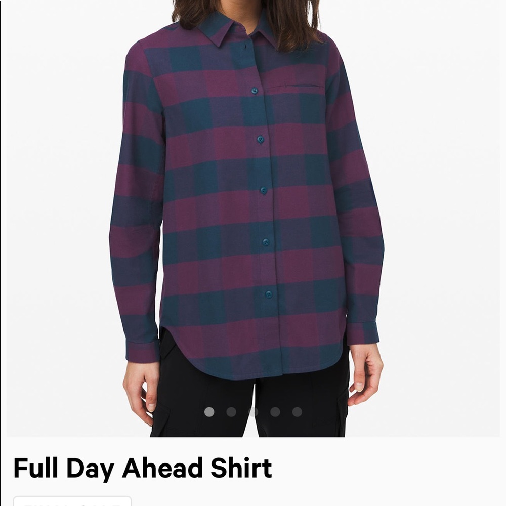Lululemon full day ahead flannel sz 10